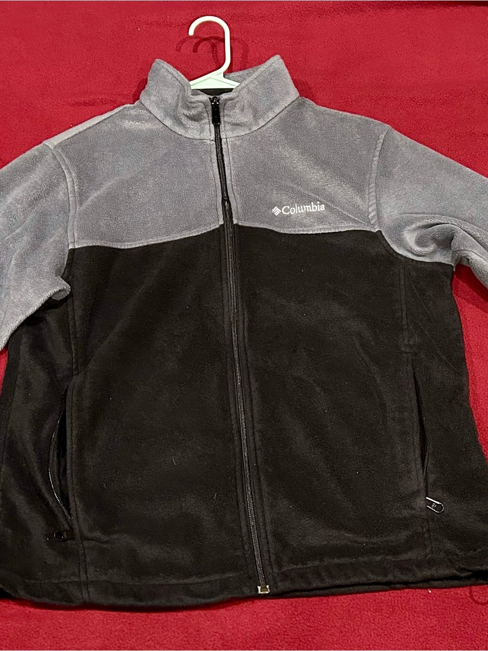 Columbia Kids Black and Gray Full-Zip Fleece Jacket